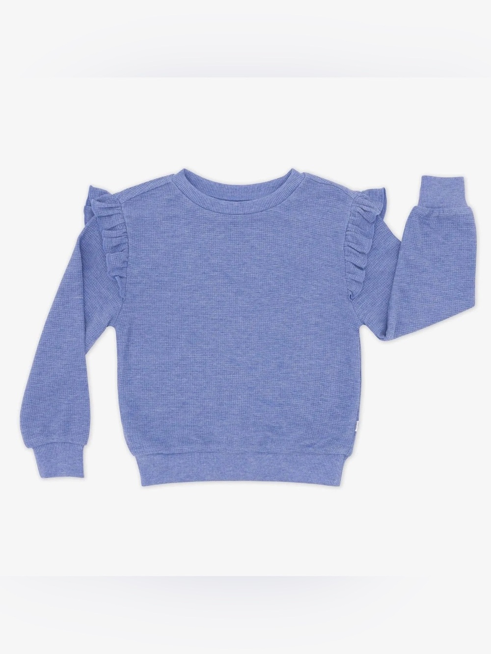 Little Sleepies Heather Lilac Waffle Flutter Crewneck (2T)